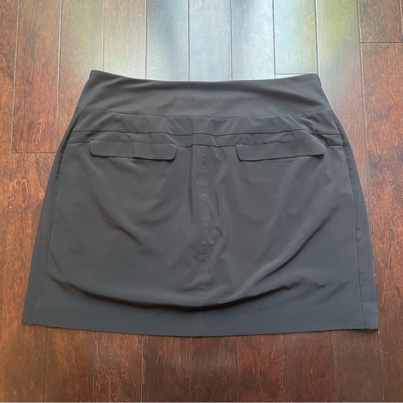 Athleta SOHO Skort Black Women’s Size 12 Stretch Zip Pockets - Picture 4 of 6